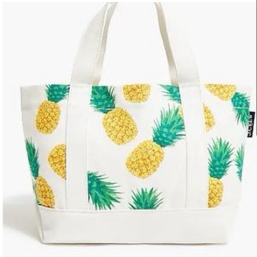 NWT J.crew Lemon Printed mini tote